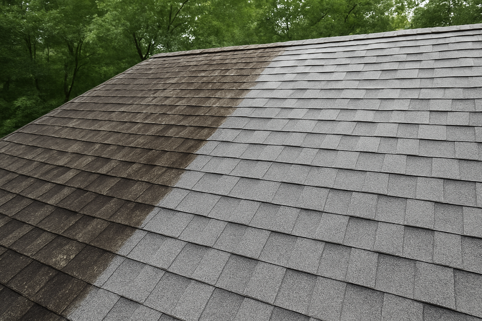 Roof before cleaning