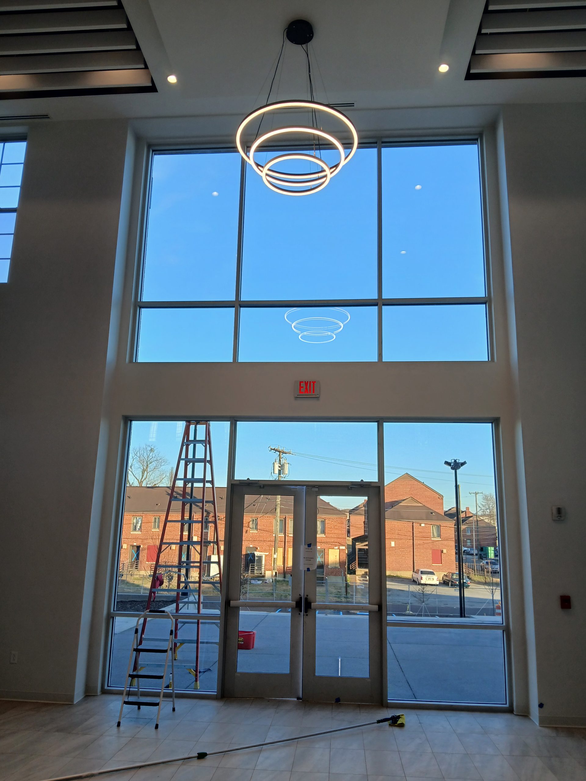 Streak-free results from professional window cleaning service